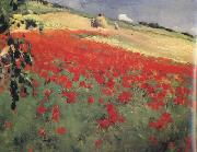 Landscape with Poppies (nn02) William blair bruce